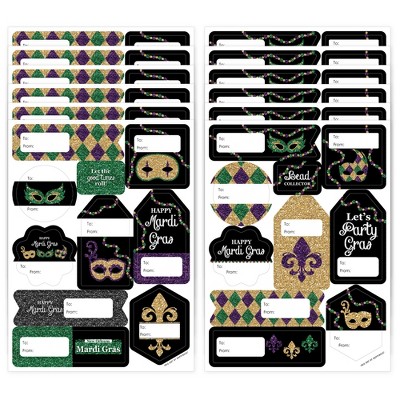 Big Dot Of Happiness Mardi Gras - Masquerade Party Favor Kids Stickers - 16  Sheets - 256 Stickers : Target