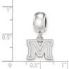 Black Bow Jewelry Sterling Silver Montana State Bobcats NCAA Bead Charm - 3 of 4