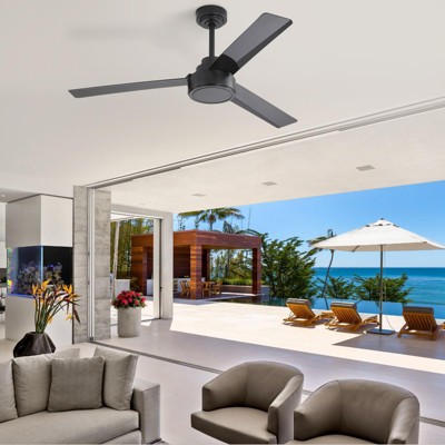 HOMLUX 52" Ceiling Fan with 3 ABS Blades & 6 Speeds & Reversible DC Motor