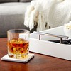 Juvale Decorative Wood Serving Tray with Handles and Coasters - 16.5 x 12.2 x 3.1 in - 3 of 4