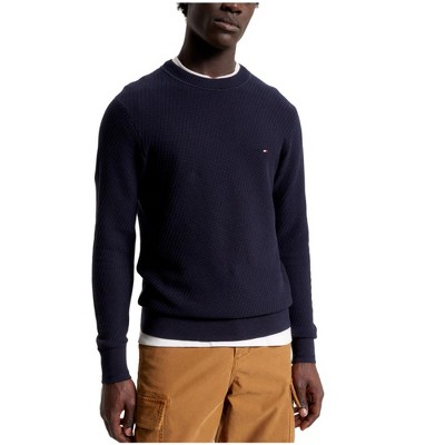 Tommy Hilfiger Mens Rectangle Stitch Knit Sweater