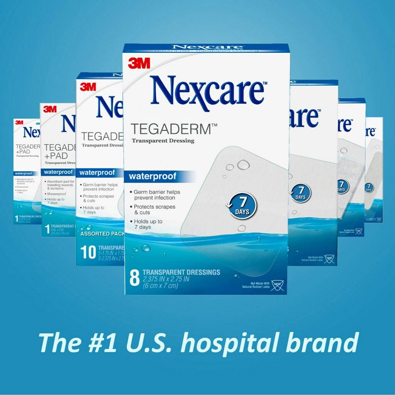Nexcare Tegaderm + Pad Transparent Dressing - Oval - 3.5&#34; x 4.125&#34; - 3ct, 5 of 12