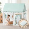 Tiny Land® Sweet Woodland Kids Play Tent - White and Green Indoor Playhouse - 3 of 4