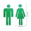 Unique Bargains Self-Adhesive Decor Office Business Men Women Restroom Sign 1 Set - 2 of 4