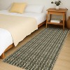 Washable Modern Textured Stripe Rug Thin Non-Slip Low Pile Stain-Resistant Reinforced Edges Foldable Entryway - 2 of 4