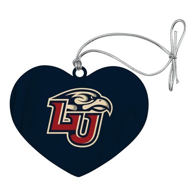 Liberty University Primary Logo Heart Love Wood Christmas Tree Holiday Ornament
