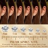 12 Pairs Stainless Steel Stud Earrings: Brilliant Round CZ & Birthstone Designs for Women - 4 of 4