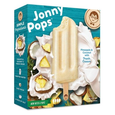 JonnyPops Pineapple Coconut & Cream Frozen Fruit Bars - 4pk/8.25oz