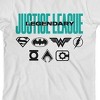 The Justice League Legendary with Hero Logos White T-Shirt Toddler Boy to Youth Boy - 2 of 3