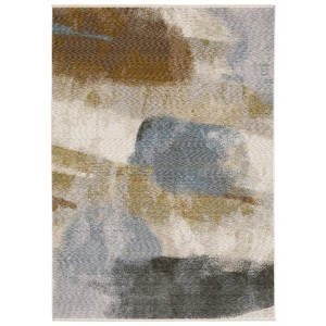 Captiv8e Designs Harmony Modern Distressed Abstract Beige/Rust Area Rug - 1 of 4