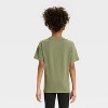 Girls' Short Sleeve Oversized Halloween Graphic T-Shirt - Cat & Jack™ Olive Green - 3 of 4