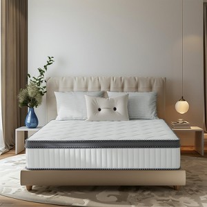 Swedrea Hybrid Mattress Medium Cooling Memory Foam Bed-in-a-Box White - 1 of 3