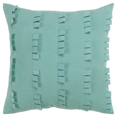 20"x20" Oversize Striped Solid Square Throw Pillow Aqua Blue - Donny Osmond Home