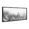 Kate and Laurel Sylvie Forest On A Foggy Day BW Framed Canvas by The Creative Bunch Studio, 18x40, Black - 2 of 4