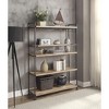 TiramisuBest Clover 6-Tier Freestanding Bookshelf, 67" Tall Dark Walnut Bookcase, Anti-Tip Safety Design, MDF Wood for Home Office & Living Room - 2 of 4