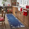 Washable Christmas Decorative Snowflake Area Rug Non-Slip Low Pile Indoor Xmas Rugs for Living Room Bedroom - 3 of 4