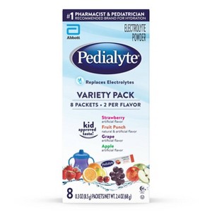 Pedialyte Electrolyte Powder Variety Pack - 8ct/2.4oz - 1 of 4