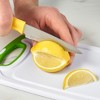 True Small Cutting Board with Paring Knife, Cutting Board and Knife Set, Fruit and Vegetable, Lemon and Lime board, Cutting Board Set of 2, Green - 2 of 4