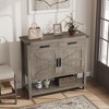 Buffet Cabinet with Storage Shelf, 2 Doors Wood Coffee Bar Cabinet for Kitchen, Dining Room, Living Room - 3 of 4