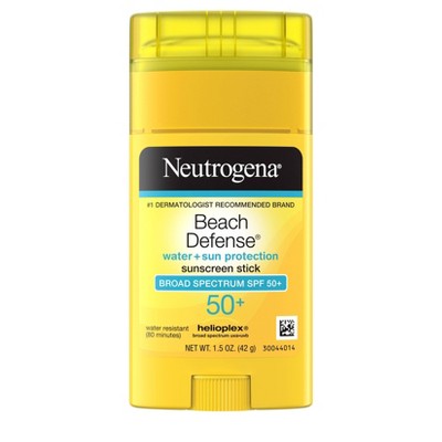 Neutrogena Beach Defense Oil-Free Body Sunscreen Stick - SPF 50+ - 1.5oz