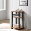 Redmon 3-Tier Shelf Side Table, Freestanding Storage Unit, Oak Woodgrain - 3 of 4