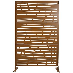 CAVINAS Matrix Metal Decorative Patio Screens, Outdoor & Indoor, Freestanding Decorative Privacy Screen for Deck Balcony Patio - 1 of 4