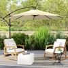 Outsunny 10' Cantilever Hanging Tilt Offset Patio Umbrella with UV & Water Fighting Material and Cross Base (Weight Not Included) - 2 of 4