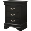 NicBex Nightstand with 3 Drawers,16 inch Bedside Table with Metal Handles and  Wood Frame,Modern Side Table for Bedroom,Living Room - 4 of 4