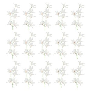 Unique Bargains Artificial Stems Home Wedding Decoration Headdress Wreath Orchid Fake Flower 15 Pcs - 1 of 4