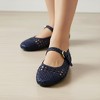 CUSHIONAIRE  Windsor Woven Womens Flats with Adjustable Strap – Comfortable Mary Jane Ballet Flats for Women - 4 of 4