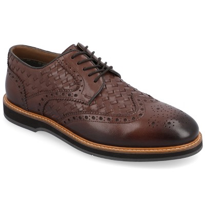 Thomas & Vine Medium and Wide Width Mens Radcliff Lace-up Woven Wingtip Derby