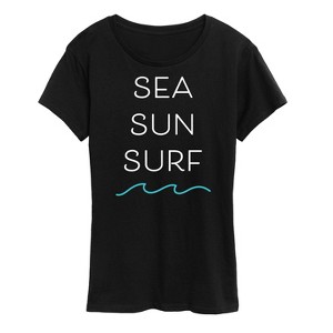 Women's - Instant Message - Sea Sun Surf Short Sleeve Graphic T-Shirt - 1 of 4