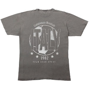 Team Gear Vintage Italy 1982 Champions Adult Gray Crew Neck Short Sleeve T-shirt-XXL - 1 of 4