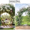 Heavy Duty Garden Arch Trellis - Weather-Resistant Arbor for Climbing Plants, Weddings, Parties & Outdoor Decor, Suitable for Lawn, Patio & Pathway - 3 of 4