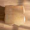 LIVAREEmlen 23.62"Height Three-dimensional Embossed Pattern Design Retro Coffee Table,Retro Wooden Side Table - 4 of 4