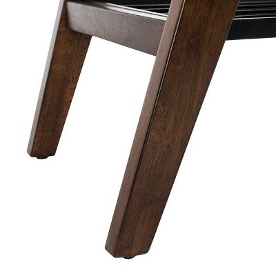 Transitional Dark Walnut Rectangular Coffee Table with Black Metal Storage Rack