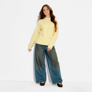 Women's Turtleneck Boucle Tunic Pullover Sweater - Wild Fable™ - 1 of 3