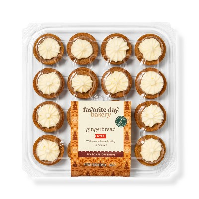 Holiday Gingerbread Bites with Cream Cheese Party Platter - 13.05oz/16ct - Favorite Day™