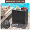 MooxvMoo 30-Gallon Outdoor Deck Box. Lockable, waterproof & UV-resistant storage for patio furniture, garden tools, cushions & pool gear,Black - 2 of 4