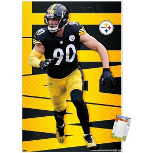Trends International NFL Pittsburgh Steelers - T.J. Watt 21 Unframed Wall Poster Prints - 1 of 4