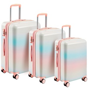 3 Piece Luggage Sets, Hardside Luggage With Triple Telescopic Handle, Safeguard Lock, Smooth Anti Pinch Design Luggage Set 20",24",28" - 1 of 1