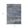 HomeRoots 8' X 10' Pewter Navy Blue And Charcoal Abstract Washable Indoor Outdoor Area Rug - 3 of 3