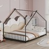 Kumasinova Twin/Full Size Bed Frame,Roof-shaped Iron Frame Bed with LED Light Strips,Platform Bed for Adults,Kids,Teens,No Box Spring Needed - 2 of 4
