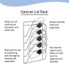 Hastings Home Lid Organizer Space-Saving Wall-Mount Cabinet Rack With 5 Compartments for Pot, Pan, or Skillet Lids - 2 of 4