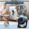 4Pcs Washing Machine Pan with Connector & Drain Hole, Heavy-Duty Steel Washer Drip Tray, 4 Anti-Vibration Feet, Compact Washer Pan - 4 of 4
