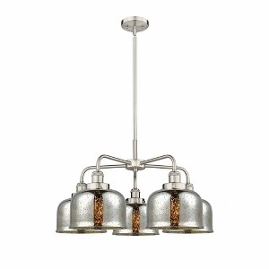 Bell - 5 Light Stem Hung Chandelier In Art Deco Style-14.75 Inches Tall and 26 Inches Wide - 1 of 1