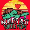 Women's Design By Humans World's Best Turtle Mom Retro Stripes By animalshop Racerback Tank Top - 2 of 2