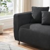ModernLuxe Oversized Loveseat Sofa Teddy Upholstered Sofa with 4 Pillows, White/Black/Yellow - 3 of 4