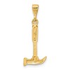 Black Bow Jewelry 14k Yellow Gold Hammer Pendant - 3 of 4