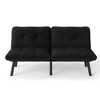 SKRAN Convertible Folding Sofa Bed, Velvet Futon Couch, Small Loveseat Sofa With Adjustable Backrest For Living Room, Apartment, Dorm, Office - 4 of 4
